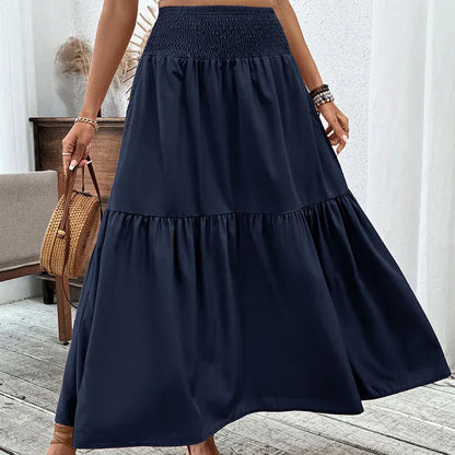 Women’s Smocked High-Waist Maxi Skirt