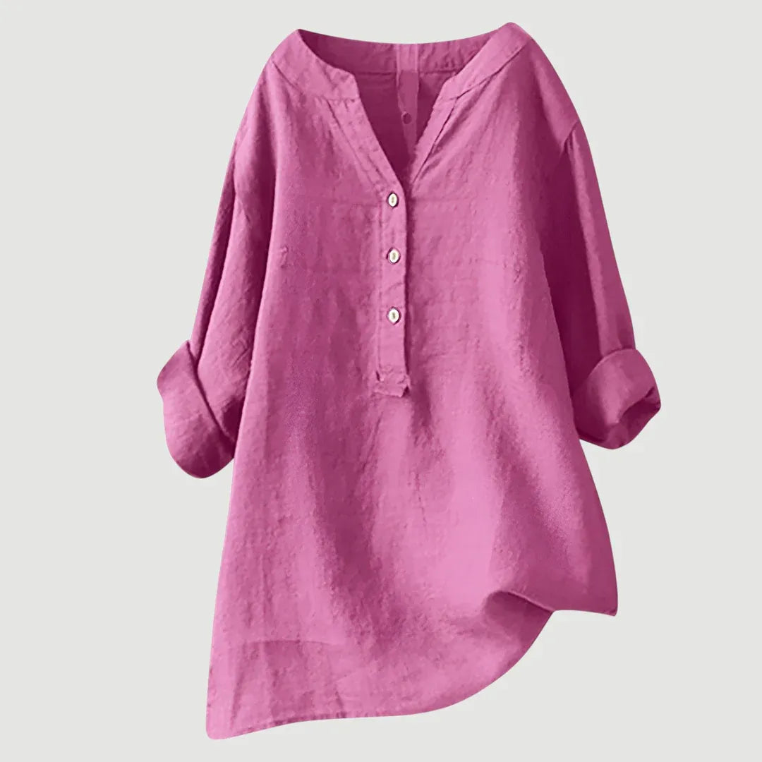 Harper Relaxed Button Front Blouse