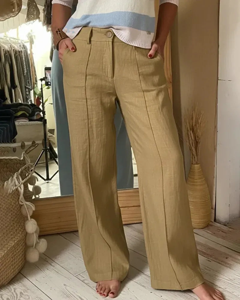 Women’s Front Crease Wide Leg Pants