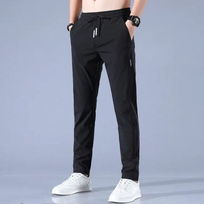 Men’s Quick-Dry Stretch Pants with Zipper Pockets