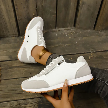 Lightweight Casual Zip Lace Sneakers