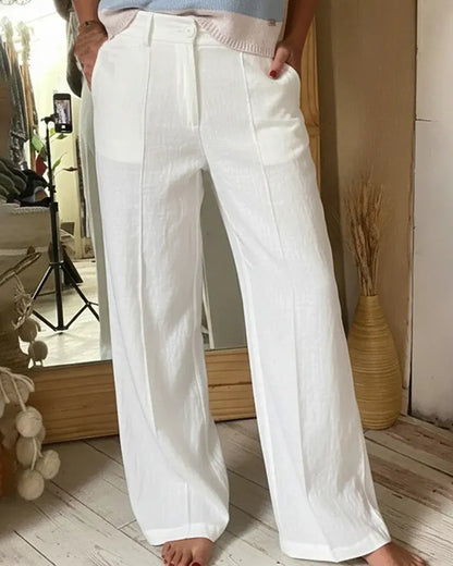 Women’s Front Crease Wide Leg Pants