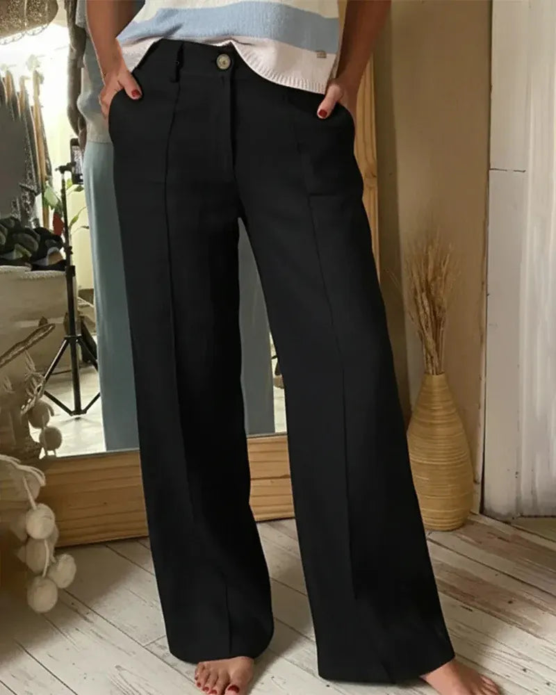 Women’s Front Crease Wide Leg Pants