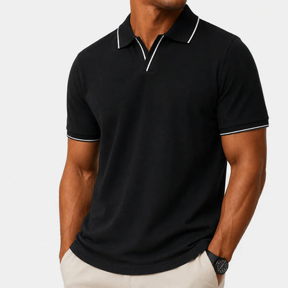 Men's Contrast-Trim Short-Sleeve Polo Shirt