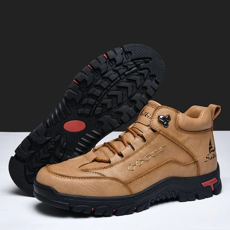 Men’s Rugged Lace-Up Comfort Walking Shoes