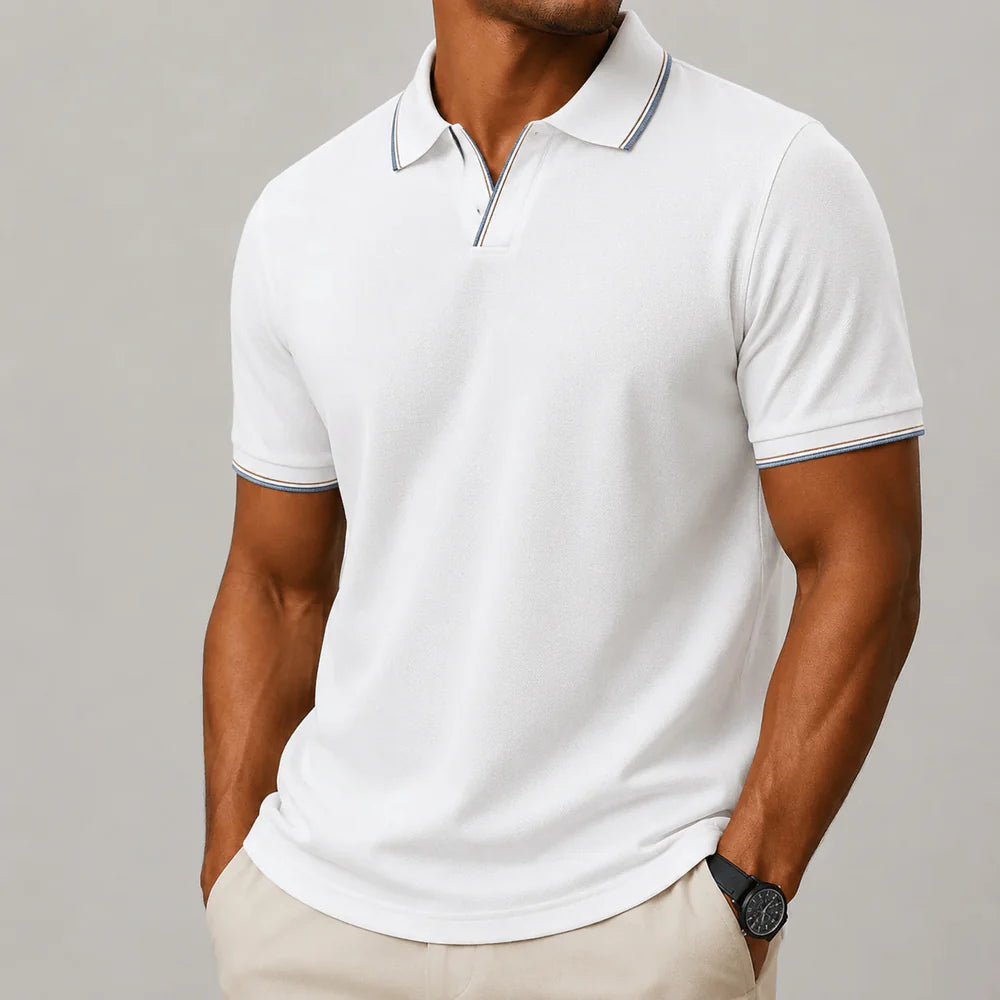 Men's Contrast-Trim Short-Sleeve Polo Shirt