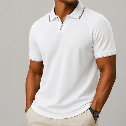 Men's Contrast-Trim Short-Sleeve Polo Shirt