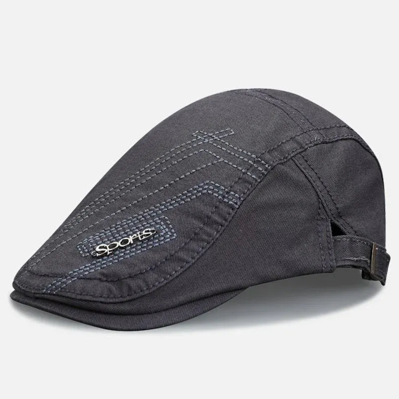 Men’s Classic Flat Cap Breathable Adjustable Hat