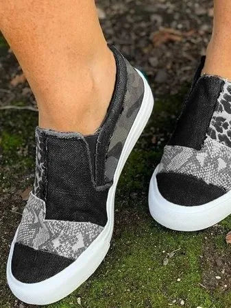 Trendy Slip-On Patchwork Comfort Sneakers