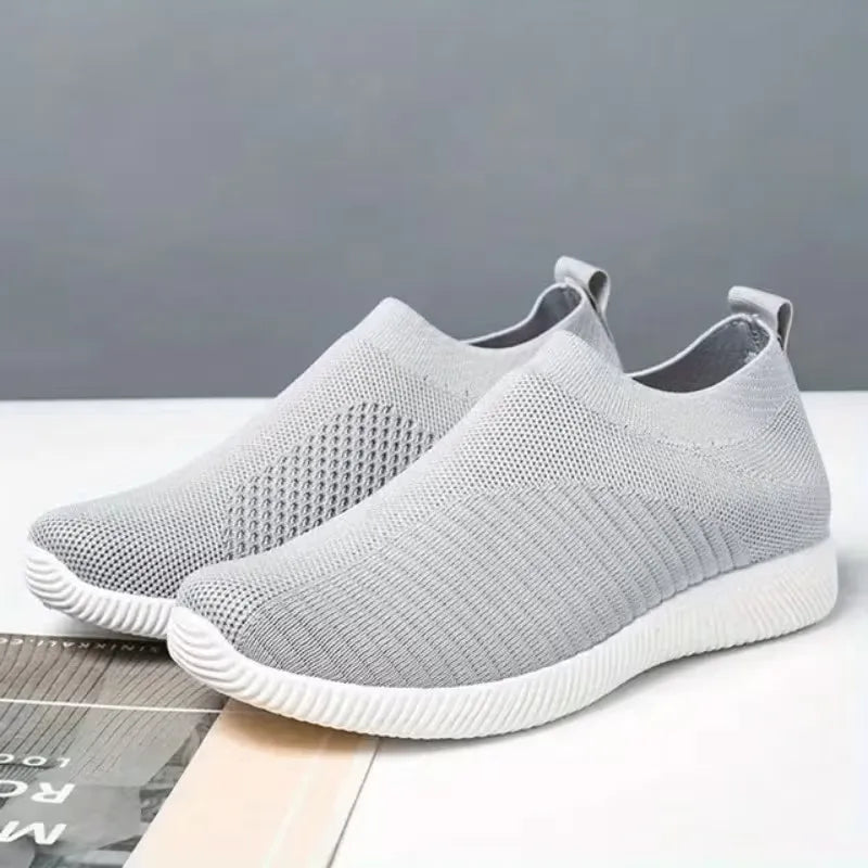 Women’s Breathable Knit Slip-On Walking Sneakers