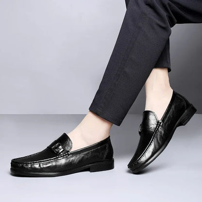 Men’s Buckle Accent Slip-On Dress Loafers