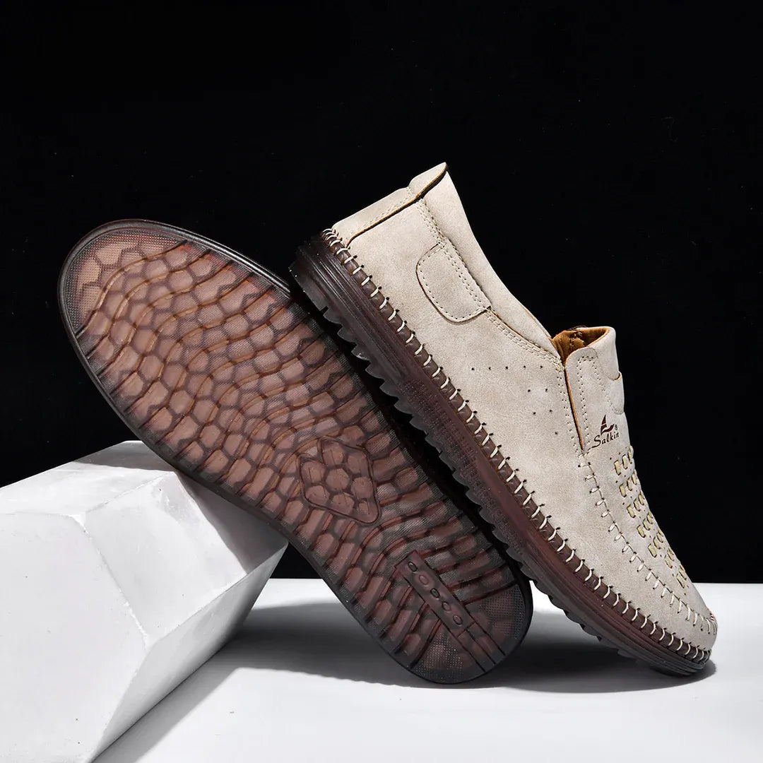 Men’s Leather-Look Slip-On Loafers