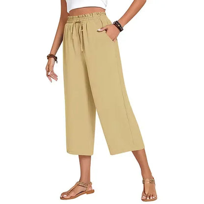 Women's Wide Leg Capri Pants