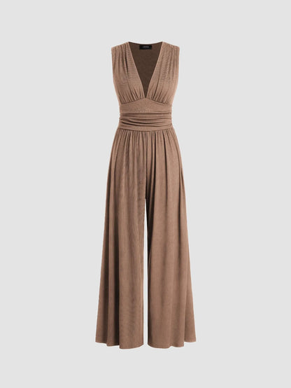 Women’s Sleeveless Wide-Leg Jumpsuit