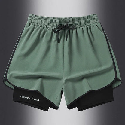 Men’s Double Layer Athletic Shorts