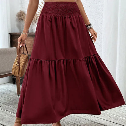 Women’s Smocked High-Waist Maxi Skirt