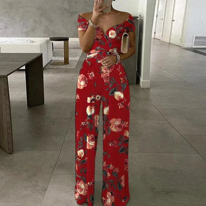 Women’s Off-Shoulder Wide-Leg Jumpsuit