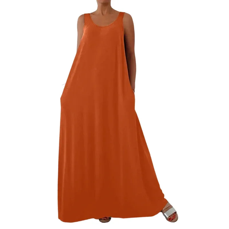 Women’s Sleeveless Flowy Maxi Dress