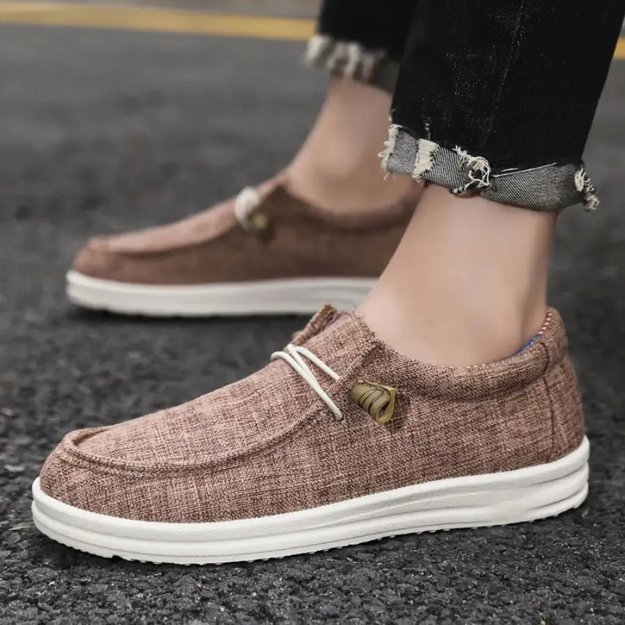 Men’s Lightweight Canvas Slip-On Loafers