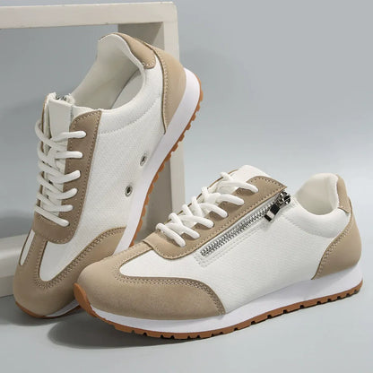 Lightweight Casual Zip Lace Sneakers