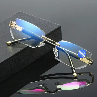 Rimless Blue Light Reading Glasses