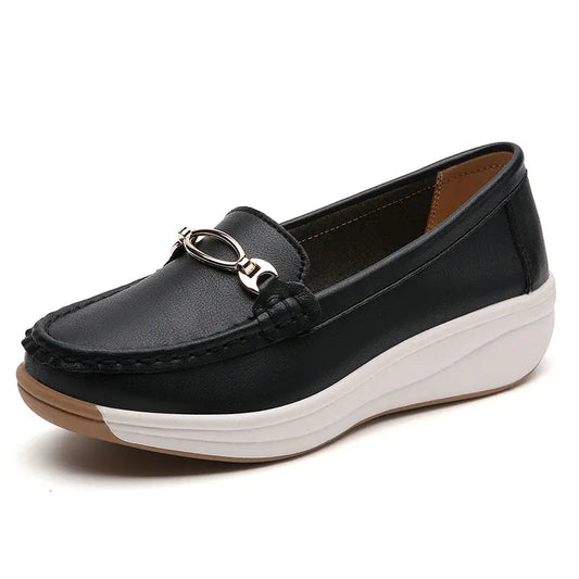 Women's Chain Accent Platform Loafers