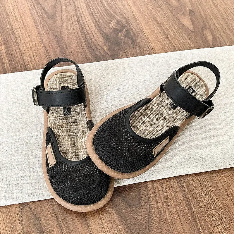 Women’s Breathable Mesh Ankle Strap Flat Sandals