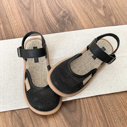 Women’s Breathable Mesh Ankle Strap Flat Sandals