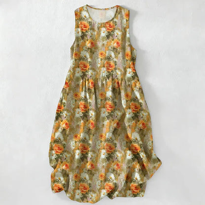 Women’s Sleeveless Pocket Midi Dress