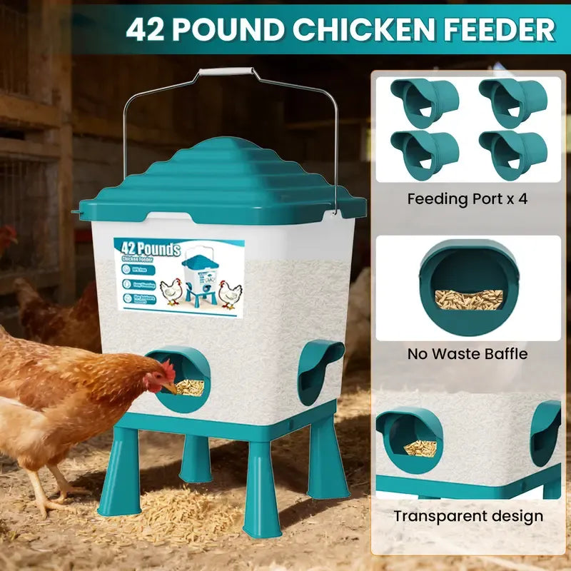 Complete Poultry Feeder & Waterer Set