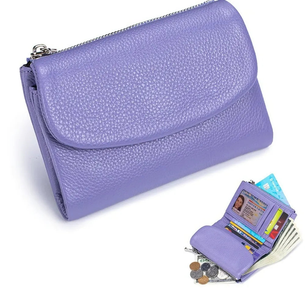 Unisex Pebble Leather-Look RFID Wallet