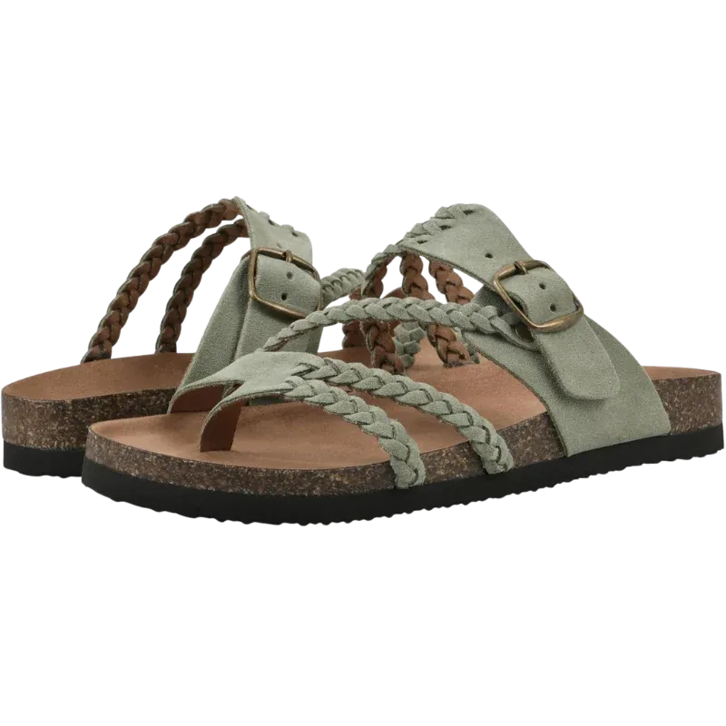 Women's Braided Buckle Slide Sandals