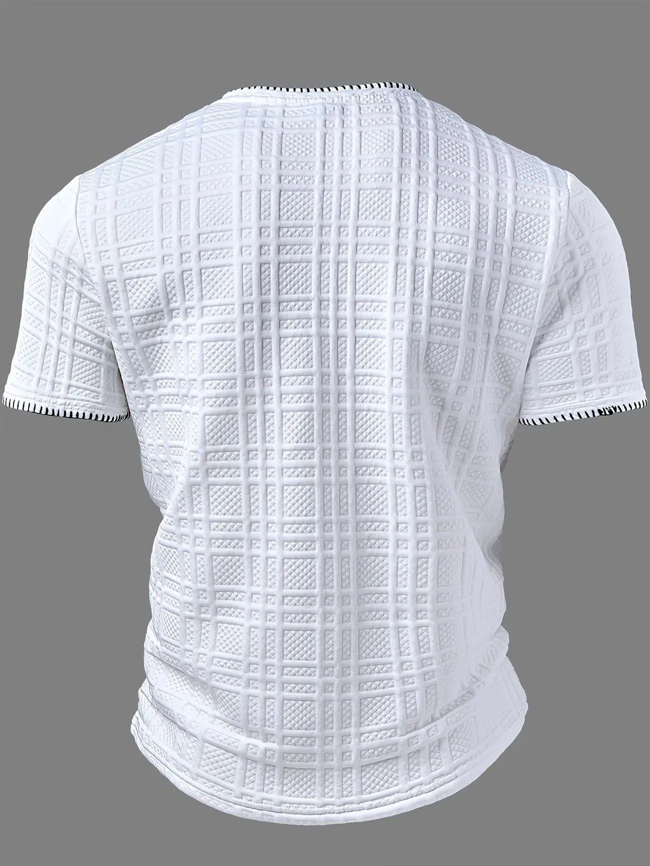 Men's Textured Henley Short Sleeve Shirt