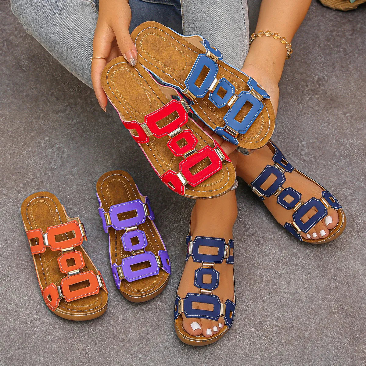 Women’s Cutout Wedge Summer Sandals