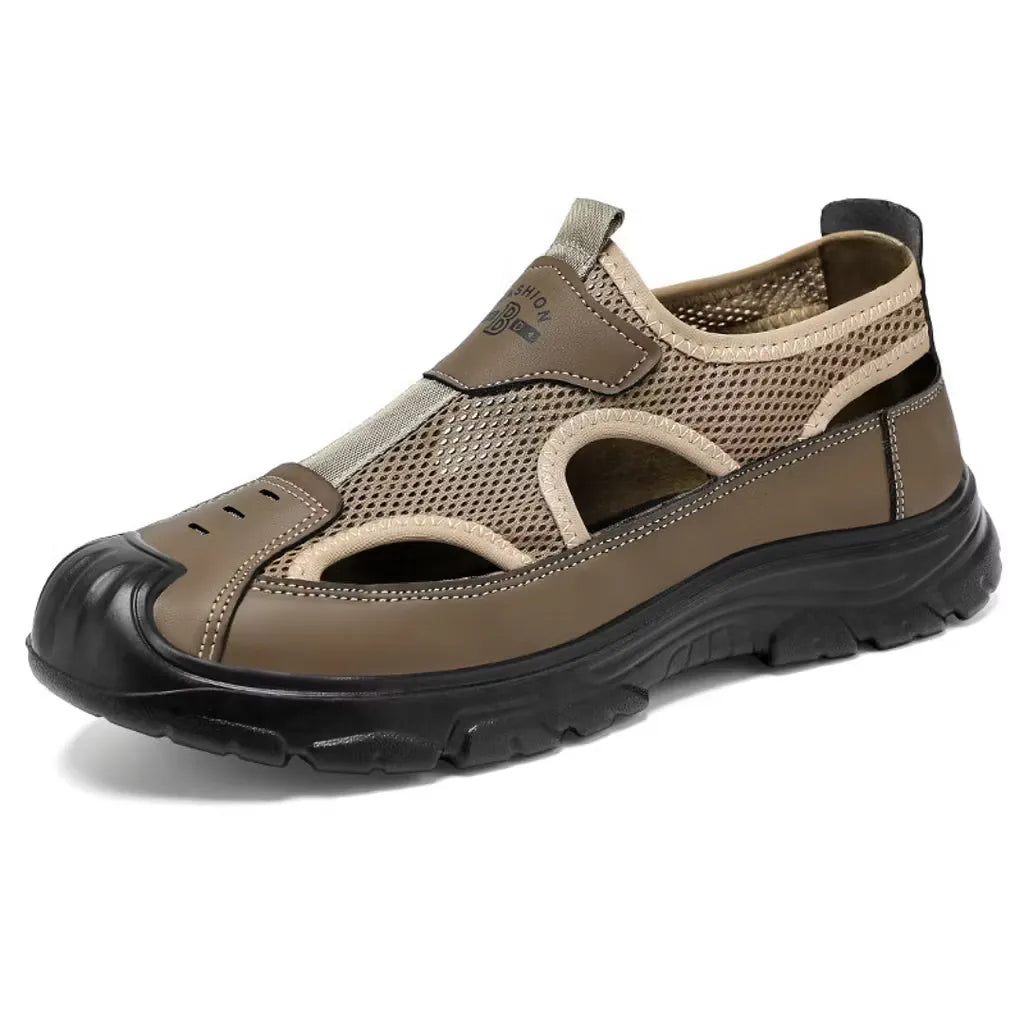 Men's Breathable Mesh Closed-Toe Sport Sandals