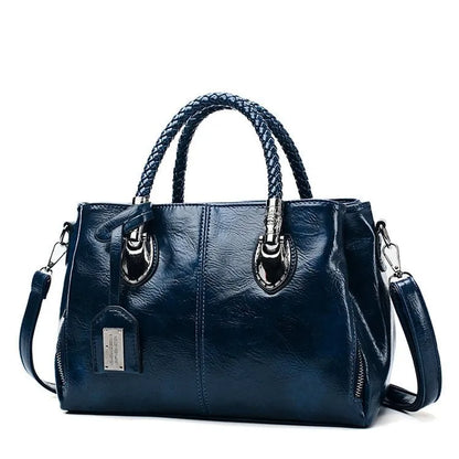 Women’s Large Capacity Leather-Look Satchel Bag