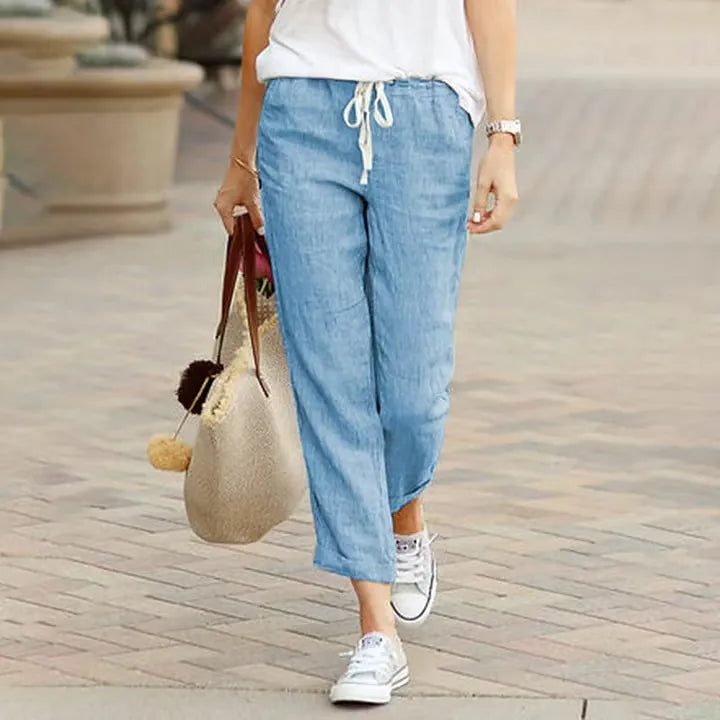 Women's Drawstring Ankle-Length Pants
