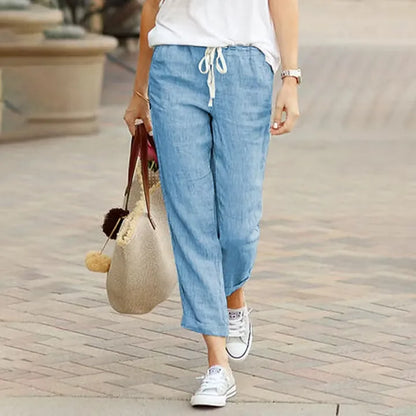 Women's Drawstring Ankle-Length Pants
