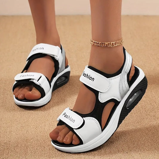 Women’s Cushioned Hook-and-Loop Sport Sandals