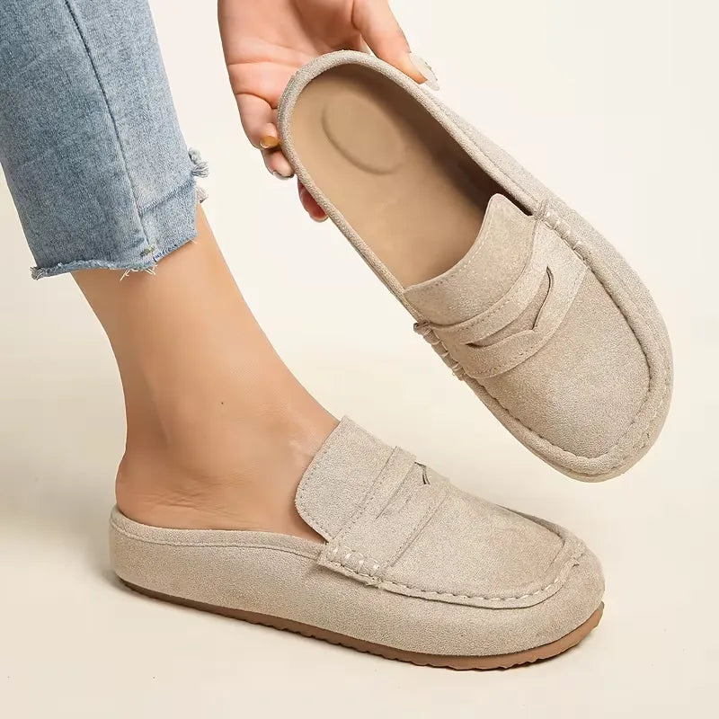 Women’s Suede-Look Slip-On Loafer Mules