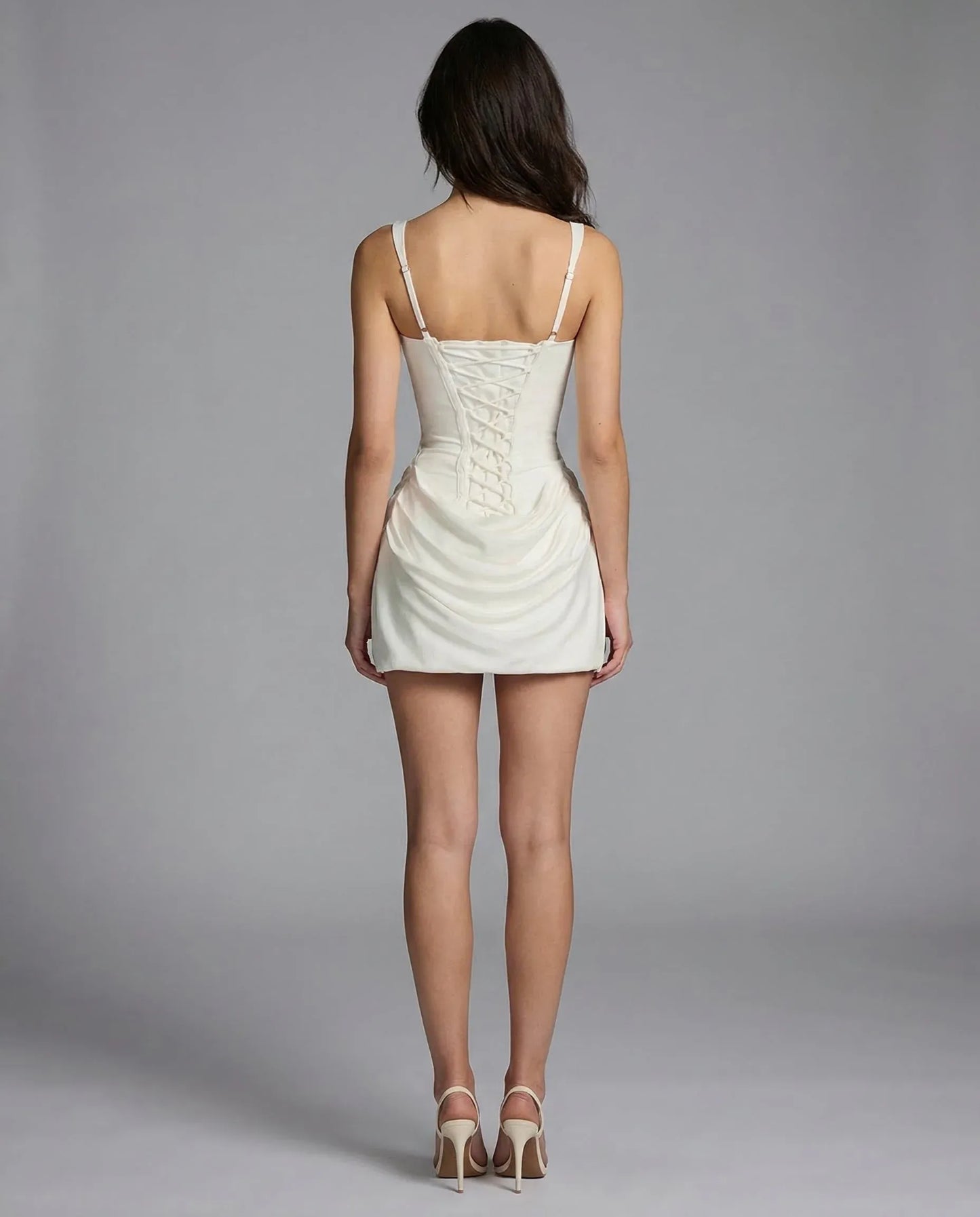 Square Neck Bodycon Ruched Mini Dress