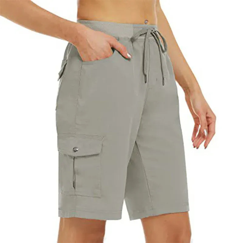 Women’s Lightweight Quick-Dry Cargo Shorts with Pockets