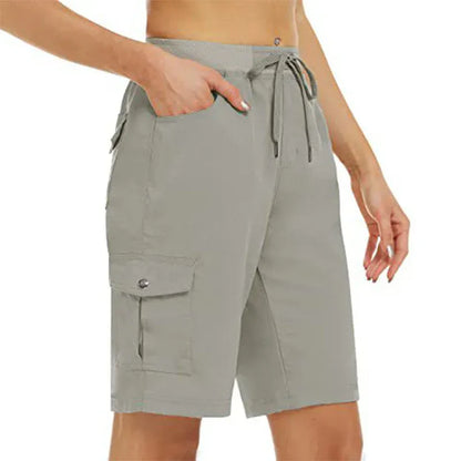 Women’s Lightweight Quick-Dry Cargo Shorts with Pockets