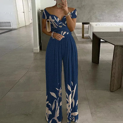Women’s Off-Shoulder Wide-Leg Jumpsuit
