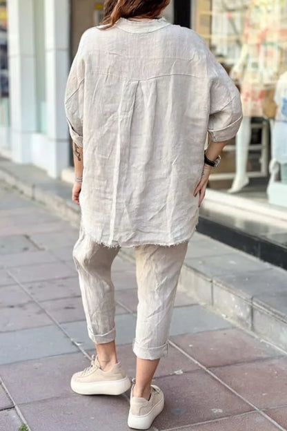 Women’s Relaxed Graphic Top & Cargo Pants Set