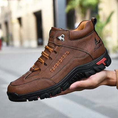 Men’s Rugged Lace-Up Comfort Walking Shoes