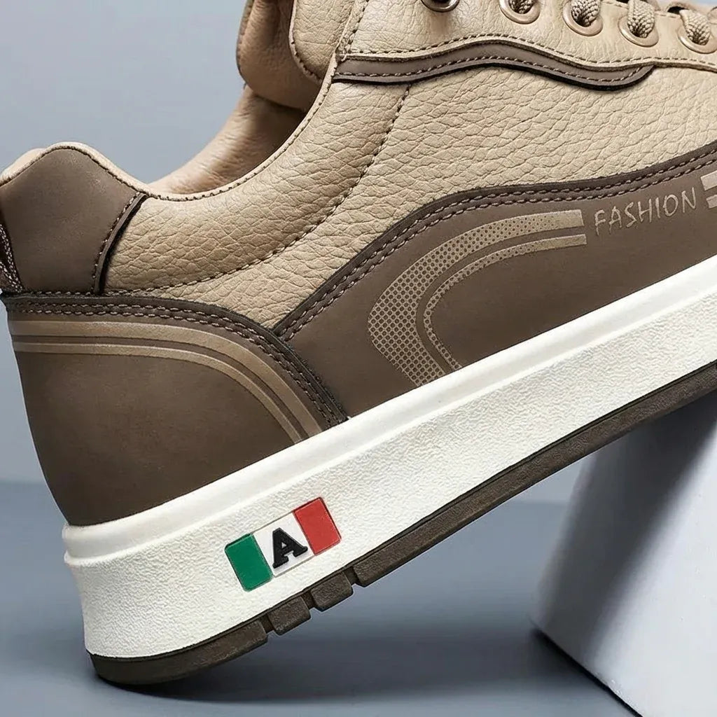 Men’s Leather-Look Casual Sneakers