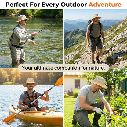 Adjustable Sun Protection Hat with Face Cover Flap