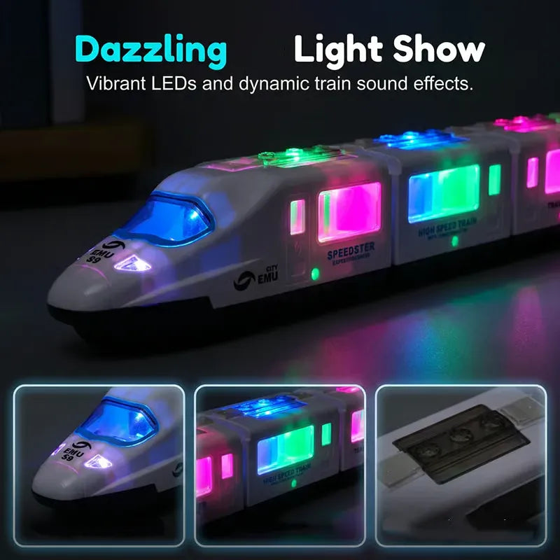 Electric Light-Up Bullet Train Toy