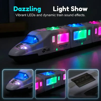 Electric Light-Up Bullet Train Toy